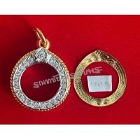ราคา กรอบฝังเพชรแท้พับหลังเลี่ยมกันน้ำ เนื้อทองเหลืองนอกผสมเนื้อสตางค์ ชุบน้ำทองแท้18k ไม่ลอกไม่ดำ งานแกะมือทำมือทั้งใบ (16905593241)
