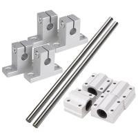 ราคา BEYX Horizontal Linear Bearing Slide Set 8mm Dia Linear Motion Bearing Slide Bushing 200mm Linear Shaft Optical Axis Set (22558745605)