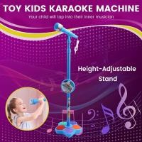 ราคา LCG5 Kids Microphone with Light Stand ToyHeight Adjustable MicrophoneBrain Training Educational Toys Birthday Gift (22904579129)