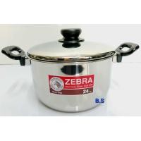 ราคา ZEBRA หม้อหุงต้ม รุ่น Tiger ตราหัวม้าลาย ขนาด 24ซม ความจุ 6 2ลิตร ของแท้ตราหัวม้าลาย (23003901744)
