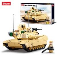 ราคา ND THAILAND ของเล่นเด็ก ตัวต่อ รถถัง รถถังเอบรามส์ Sluban MODEL BRICKS M1A2 SEP V2 ABRAMS 781 PCS M38 B0892 (15037623110)