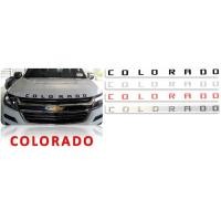 ราคา เลือกสี โลโก้ติดฝากระโปรงหน้า COLORADO ติดฝากระโปรงหน้า โลโก้ 3D นูน เชฟโรเลต โคโลราโด ตัวหนังสือ chevrolet ทุกรุ่น โลโก้ติดฝากระโปรงหน้า COLORADO ดำ ขาว แดง โครเมี่ยม ติดฝากระโปรงหน้า โลโก้ 3D นูน ตั