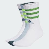 ราคา Adidas ถุงเท้า Bold 3 Stripes Cushioned Crew Socks 3 Pairs White White Wonder Blue IB3302 (21712289366)