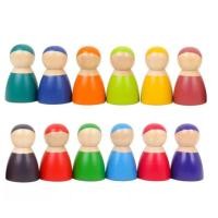 ราคา NewToys มอนเตสซอรี่ Montessori บล็อกไม้สายรุ้ง Rainbow block (11419997493)