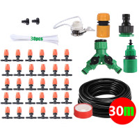 ราคา จัดส่งจากกรุงเทพ จัดส่งฟรี ชุดพ่นหมอก DIY อุปกรณ์ครบชุด ชุดรดน้ำต้นไม้อัตโนมัติ รดน้ำต้นไม้พ่นหมอกหังคา ชุดพ่นรดน้ำสายยาว30เมตร50หัว 40เมตร27หัว (23190877814)