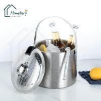 ราคา HOMEBERG ถังแช่น้ำแข็ง สแตนเลส กระติกน้ำแข็ง กระติกน้ำแข็ง ถังแช่อเนกประสงค์ กระติกน้ำ มีที่ใส่หลอด ถังน้ำแข็ง กระติกเก็บความเย็น (16179463435)