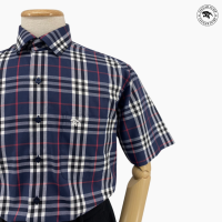 ราคา JaguarJump เสื้อเชิ้ตแขนสั้น ผู้ชาย ลายสก็อต ทรงธรรมดา Regular มี 4 สี ขาว ฟ้า ชมพู กรม (23159108377)