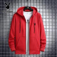 ราคา Playboy Fall Long Sleeve Hoodie Men S Cardigan Sweater Hooded Casual Jacket Black Men S Clothing (15466293294)