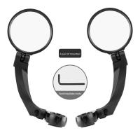 ราคา ROCKBROS Bicycle Handlebar Rear View Mirror Bike Cycling Wide Range Backsight Reflector Adjustable Left Right Bike Mirror (13541440868)