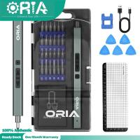 ราคา ORIA Electric Screwdriver 33 in 1 Small Electric Screwdriver Kit with 24 Magnetic BitsPrecision Screwdriver Set Cordless Repair Tool for Phone Camera Laptop Watch (22607674630)
