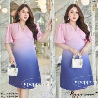 ราคา เสื้อผ้าสาวอวบ ชุดออกงาน มีไซส์ 44 50 นิ้ว Bigsize Peppermint 668 672 (22606233368)