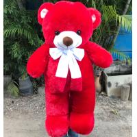 ราคา ตุ๊กตาหมีผูกโบว์ใหญ่ ตัวใหญ่มาก ขนาด 100 cm ผ้าขนยาวนุ่ม (15936886260)