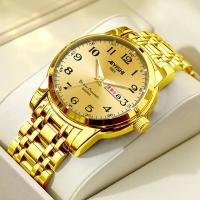 ราคา นาฬิกาสวิสของแท้สำหรับกันน้ำผู้ชายนาฬิกาแท้เรืองแสงนาฬิกาธุรกิจนำเข้า (15316220104)