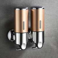 ราคา ที่ใส่เครื่องจ่ายสบู่เหลวอาบน้ำหัวตัวยึดที่กดสบู่สบู่เหลวคู่ที่กดแชมพูติดผนังห้องน้ำ (18560989788)