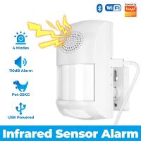 ราคา ROVF Tuya Smart WiFi PIR Motion Sensor Usb Home Burglar System Detector Alarm Pet Immune APP Remote Control Timing Arm Disarm (18826568885)