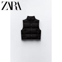 ราคา Zara ฤดูใบไม้ร่วง ใหม่ สายผู้หญิง ยืน คอ แขนกุด ผ้าฝ้าย เสื้อกล้ามสั้น 3046214 (22475403825)
