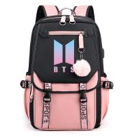 ราคา Esspreso กระเป๋าเป้สะพายหลัง Oxford BTS สไตล์เดียวกันกระเป๋าเป้ที่มีช่องเสียบ USB ชาร์จกลางและ Ransel Anak SMA (20376289395)