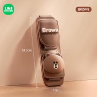 ราคา LINE FRIENDS แท้ 100 กล่องใส่แว่นตาแบบหนีบในรถยนต์ วัสดุหนัง PU กล่องใส่แว่นตา LFB233 (22796030436)