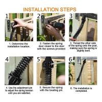 ราคา Tension Spring Adjustable Door Closer Bar Door Closer Gate Springs Door Closer with 4 Screws (22310732562)