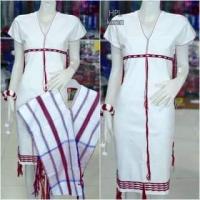 ราคา ผ้าทอกะเหรี่ยง เสื้อคู่รักกะเหรี่ยง ผ้าทอมือกะเหรี่ยง เสื้องานแต่งกะเหรี่ยง มะโมเดรส Mamoedress Karen dress ကရင အင က ကရင စ တ လ လ လ (17650369572)