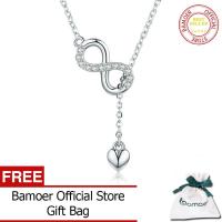 ราคา BAMOER 100 925เงินสเตอร์ลิง Infinity Forever Love สร้อยคอจี้สำหรับผู้หญิงเครื่องประดับเงินสเตอร์ลิง SCN223 (15467147992)