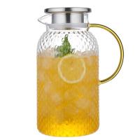 ราคา GCFK Water Jug 1 9L Glass Jug Water Jug for Fridge Jug with Lid Heat Resistant Pitcher Glass Water Jug for Cold or Hot (22679671336)