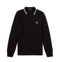 ราคา FRED PERRY ผู้ชายสีล้วน polo เสื้อลำลองผ้าฝ้าย100 แขนยาวใส่สบายระบายอากาศ (19797561704)