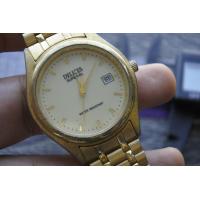 ราคา นาฬิกา Vintage มือสองญี่ปุ่น Maruman Delices ระบบ QUARTZ ผู้ชาย ทรงกลม กรอบทอง หน้าขาว หน้าปัด 37มม ตัวเรือนสแตนเลสใช้งานได้ปกติ สภาพดี ของแท้ ไม่กันน้ำ (20453500945)