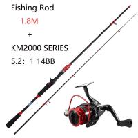 ราคา เบ็ดตกปลาครบชุด รอกสปินนิ่งพร้อมคัน 1 65 1 8Mคันเบ็ด ชุดรอกและคันเบ็ด 14BB 5 2 1รอกสปินนิ่ง แรงดึง 9กก สายpe x4 คันเบ็ดและรีลชุด (21375064457)