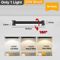 ราคา ไฟแอลอีดีแทร็คไลท์ 220V ไฟติดเพดาน ไฟสปอตแอลอีดี 12 20 30 40W โคมไฟเพดานสำหรับห้องนั่งเล่นห้องครัว ระบบไฟแอลอีดีสำหรับการให้แสงตามเส้นทาง (20795207198)