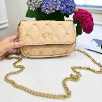 ราคา Guess กระเป๋าสะพายไหล่ สายโซ่ ปักหมุด (21283107878)