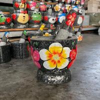 ราคา ครก ครกหิน ครกหินแท้ ครก ขนาด 7 นิ้ว ลายลีลา พร้อมสาก ทรงลึก (7131940919)