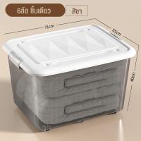 ราคา Salvo กล่องเก็บของ กล่องเก็บของพลาสติก พื้นที่เก็บขนาดใหญ่ กล่องพลาสติก ลังพลาสติก กล่องเก็บของเอนกประสงค์ กล่องพลาสติกมีล้อ (20282778564)