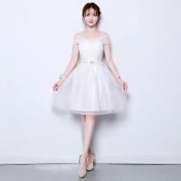 ราคา ใหม่ ชุดมินิเดรส แฟชั่นเพื่อนเจ้าสาว สีชมพู สไตล์เกาหลี สําหรับเจ้าสาว (20473985870)