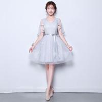 ราคา ใหม่ ชุดมินิเดรส แฟชั่นเพื่อนเจ้าสาว สีชมพู สไตล์เกาหลี สําหรับเจ้าสาว (20473985902)