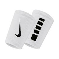 ราคา Nike ผ้ารัดข้อมือแบบยาว Elite Doublewide Wristbands 2 Pack White Black N 100 6700 101 (17877369889)