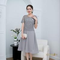 ราคา All Ladies เดรสราตรีสั้น งานดูเรียบหรู ใส่ได้ทุกโอกาส ความยาวสวยกำลังดี มีซับในและแต่งซิปหลัง (21571022687)