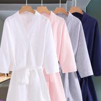 ราคา ผ้าเช็ดตัวโรงแรมเสื้อคลุมอาบน้ำชายหญิงเสื้อคลุมอาบน้ำร้านเสริมสวยชุดนอนกิโมโนญี่ปุ่นแห้งเร็วสำหรับฤดูร้อน (21809161591)