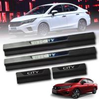 ราคา ชายบันได กันรอยชายบันได สคัพเพลท รุ่น ฮอนด้า ซิตตี้ HONDA CITY ปี 2020 2022 สีดำ โลโก้ CITY 4 ชิ้น (12216775303)