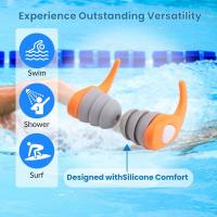 ราคา E2Ear Plugs for Swimming 3 Pairs Adults Kids Swim Ear Plugs Swimmers Ear Plugs for Men Women Waterproof Earplugs (22848825366)