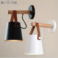 ราคา โคมไฟติดผนัง Minimalist โมเดิร์นเชิงไฟติดผนังไม้หนัง E27โคมไฟสำหรับห้องนอนห้องโถง (21501741277)