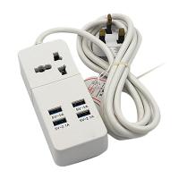 ราคา EXTK Power Strip Surge Protector with 4 USB and AC Outlets Ports 2500W 10A 6 5 Feet Extension Cord for Home (22565051240)