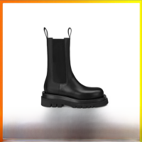 ราคา หนัง Martin Boots ผู้หญิง Chelsea Boot ฤดูใบไม้ร่วง ฤดูหนาว แฟชั่นหนาขนเรียงรายลูกวัวรองเท้าบูทสูง สไตล์อังกฤษ พื้นรองเท้ายาง (22510290120)