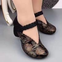 ราคา รองเท้าแตะผู้หญิงหนังหัวกลมรองเท้าแตะรัดส้นชายใหม่รองเท้าผู้หญิงพื้นนิ่ม (19079201362)