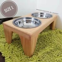 ราคา หลุมคู่ size L โต๊ะกินข้าวหมา ชามข้าวหมา ชามข้าวสุนัข (417351650)