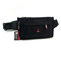 ราคา Chinatown Leather กระเป๋าคาดเอวสะพายหน้าอกผ้า ผู้ชาย สะพายหน้าอก ผ้า สีดำ แบบซิปเยอะหลายชั้น Dakar (13192616507)