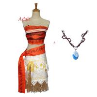 ราคา ชุดแฟนซี เสื้อผ้าผู้หญิงผู้ใหญ่ เจ้าหญิงโมอาน่า กดิสนี่ย์ส Disney Moana Dress Cosplay Costume for Adult (23051265180)