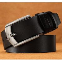 ราคา Soda เข็มขัดหนังแท้ เข็มขัดผู้ชาย สายเข็มขัดหนังแท้ สีดำ หัวเข็มขัดสีเงิน (21533884612)
