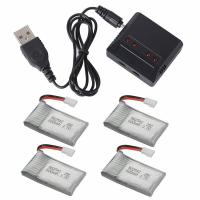 ราคา BEAT 4pcs 3 7V 600mAh แบตเตอรี่ ที่ชาร์จ USB สำหรับ Syma X5C X5SC X5SW โดรน BC685 (6857154558)