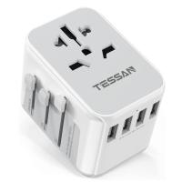 ราคา TESSAN International USB Charger Travel Adapter with 4 USBUniversal Adapter Socket European Power Adaptor Wall Plug Worldwide All in One Travel Converter for 150 Countries EU Europe UK Australia Type 